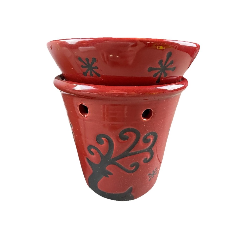 Scentsy Prancer Red Reindeer Wax Warmer Full Size Christmas Holiday 25 Watt‎ EUC